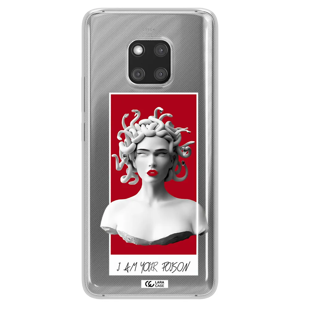a statue of a woman with snakes on her head Huawei Mate 20 Pro Clear TPU Case