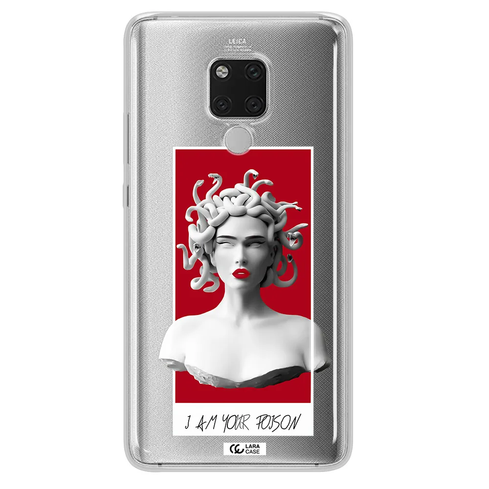 a statue of a woman with snakes on her head Huawei Mate 20X Clear TPU Case