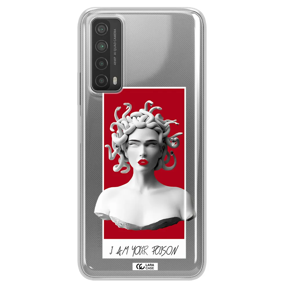 a statue of a woman with snakes on her head Huawei P Smart 2021 Clear TPU Case