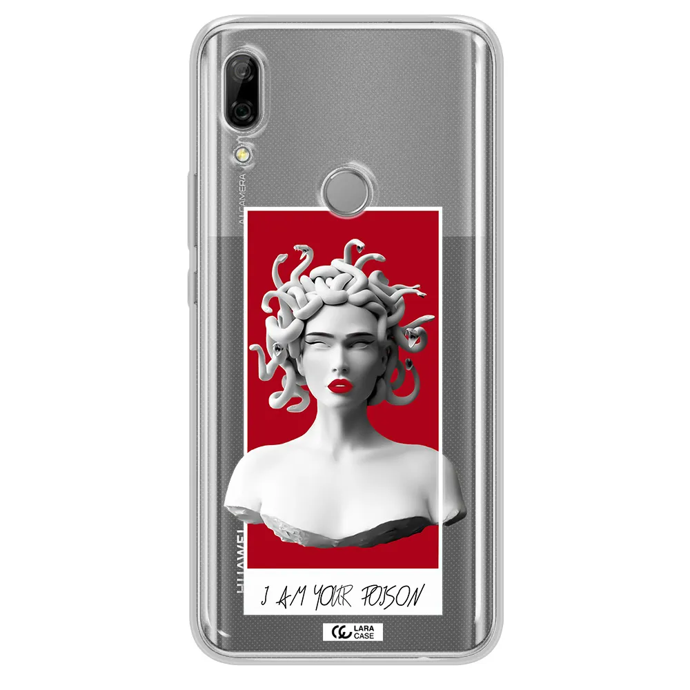a statue of a woman with snakes on her head Huawei P Smart Z Clear TPU Case