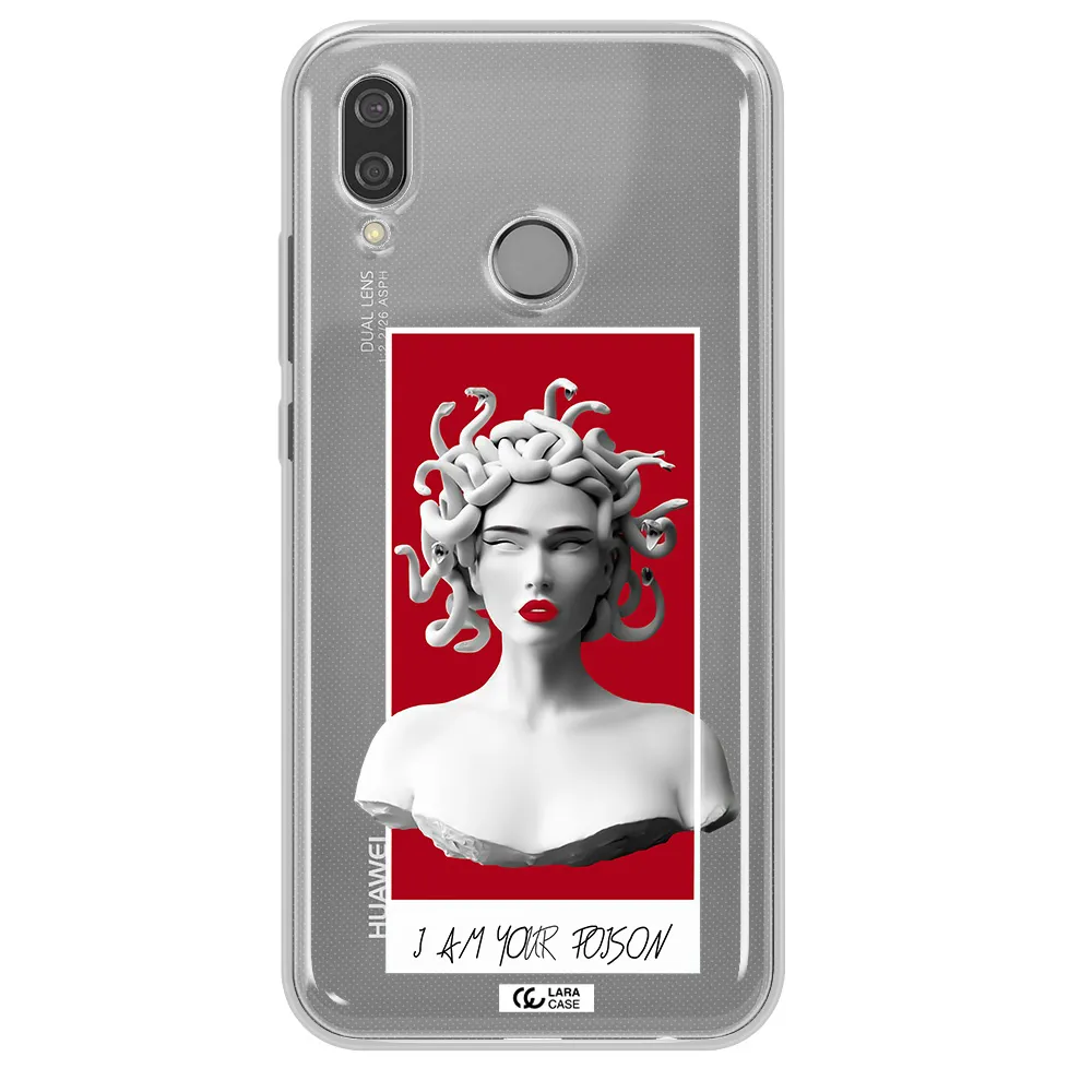 a statue of a woman with snakes on her head Huawei P20 Lite Clear TPU Case