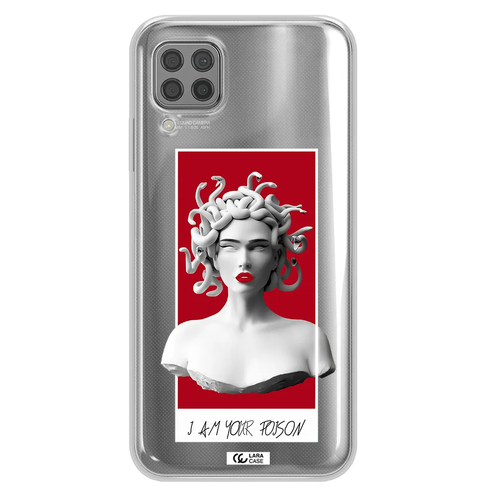 a statue of a woman with snakes on her head Huawei P40 Lite Clear TPU Case