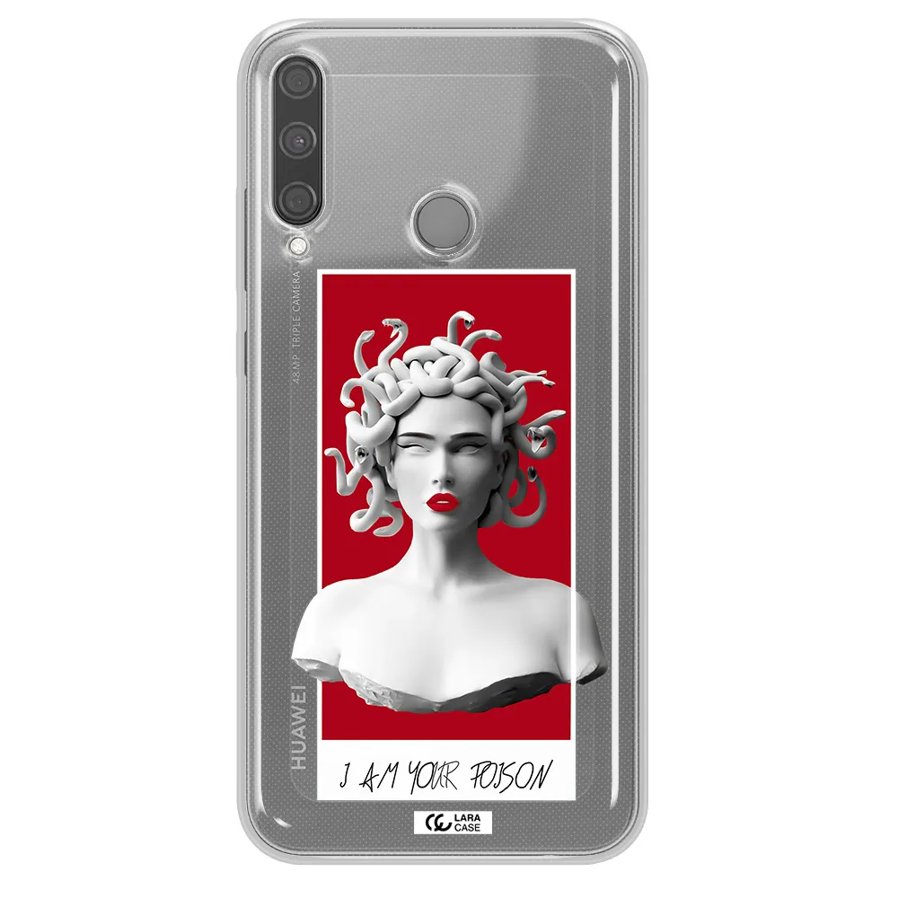a statue of a woman with snakes on her head Huawei P40 Lite E Clear TPU Case