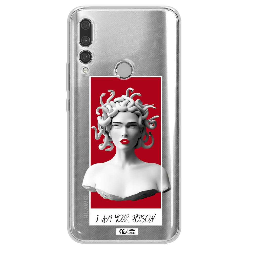 a statue of a woman with snakes on her head Huawei Y9 Prime 2019 Clear TPU Case