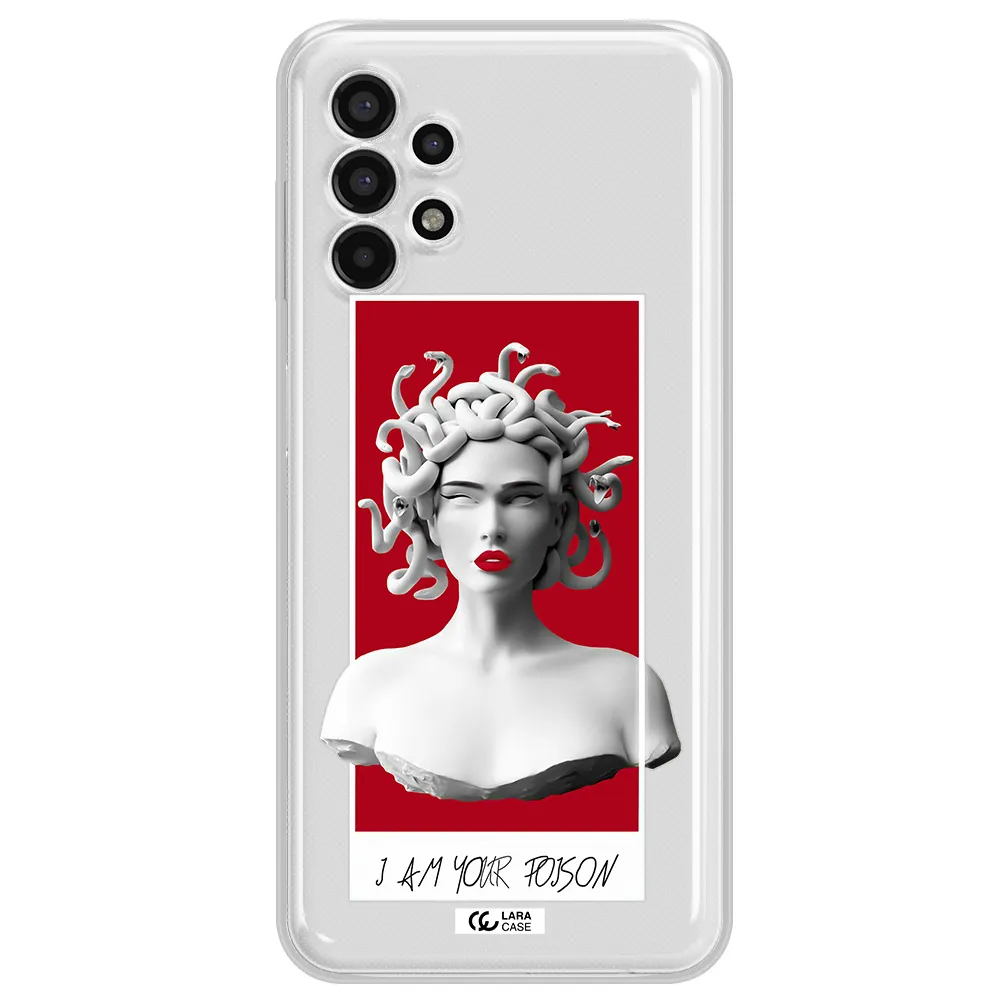 a statue of a woman with snakes on her head Samsung A13 4g Clear TPU Case