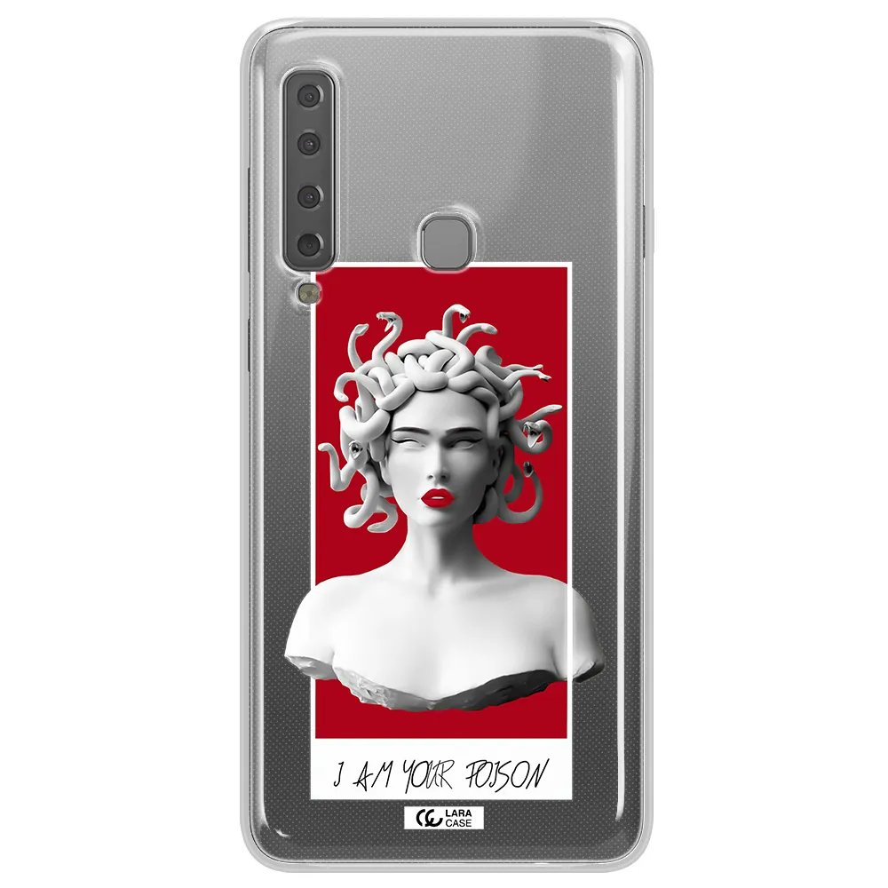 a statue of a woman with snakes on her head Samsung A9 2018 Clear TPU Case