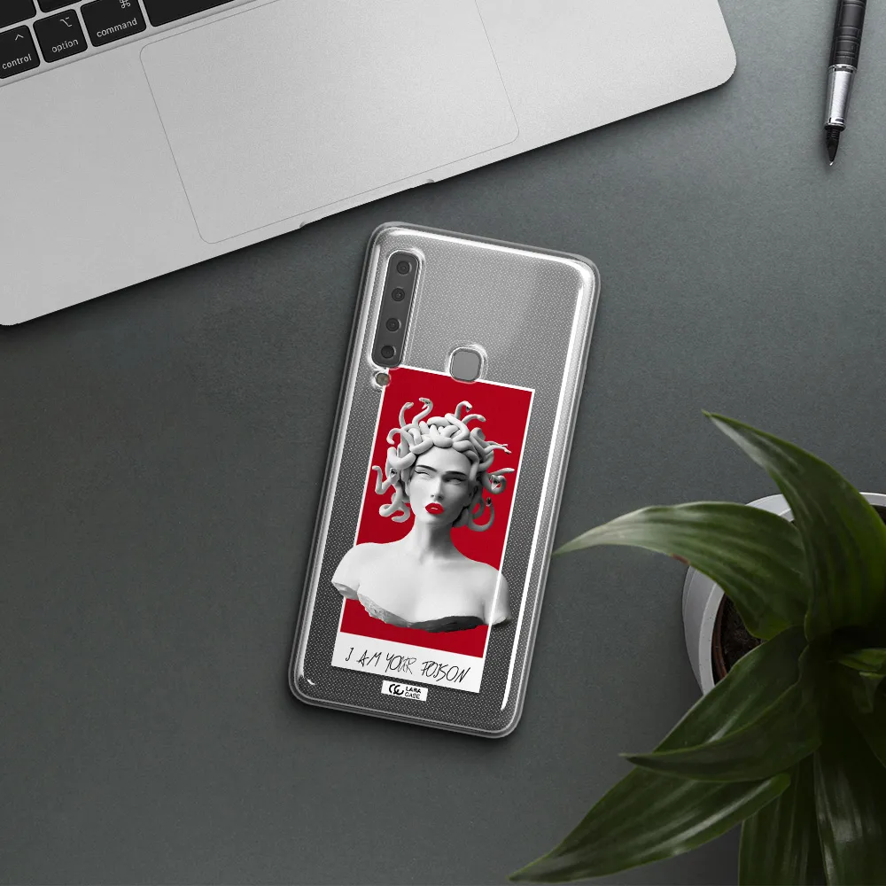 a statue of a woman with snakes on her head Samsung A9 2018 Clear TPU Case