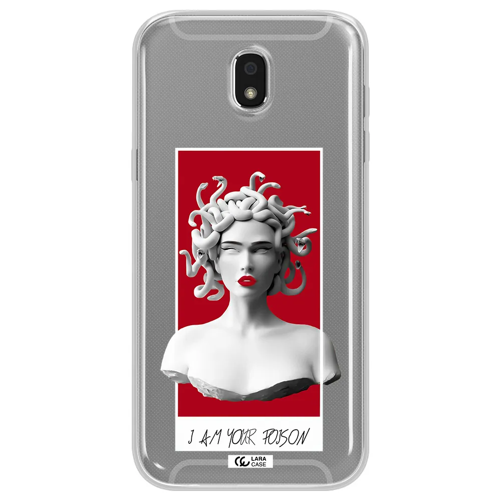 a statue of a woman with snakes on her head Samsung J5 2017 Clear TPU Case