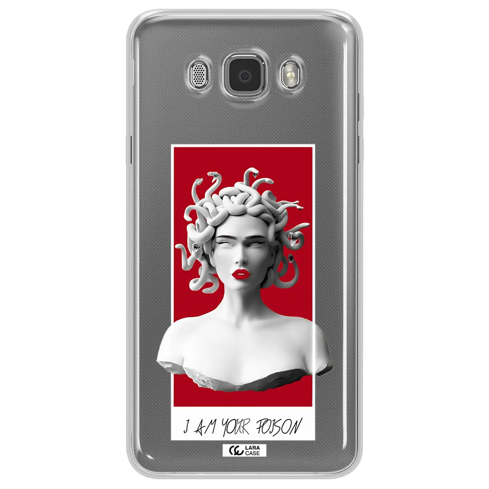 a statue of a woman with snakes on her head Samsung J7 2016 Clear TPU Case