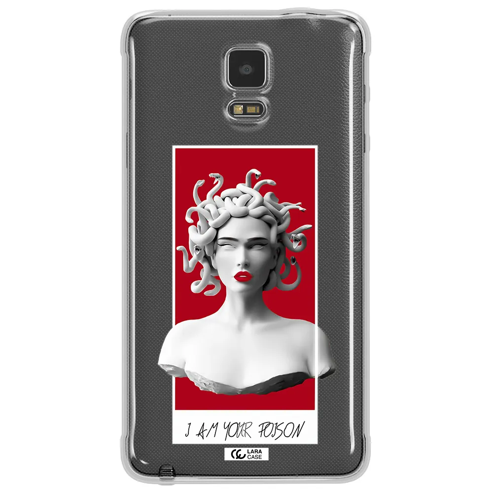a statue of a woman with snakes on her head Samsung Note 4 Clear TPU Case