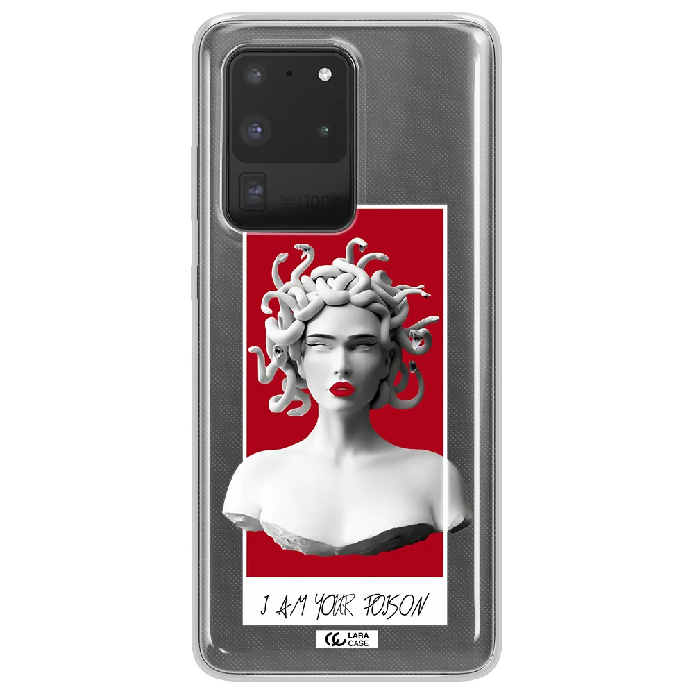 a statue of a woman with snakes on her head Samsung S20 Ultra Clear TPU Case