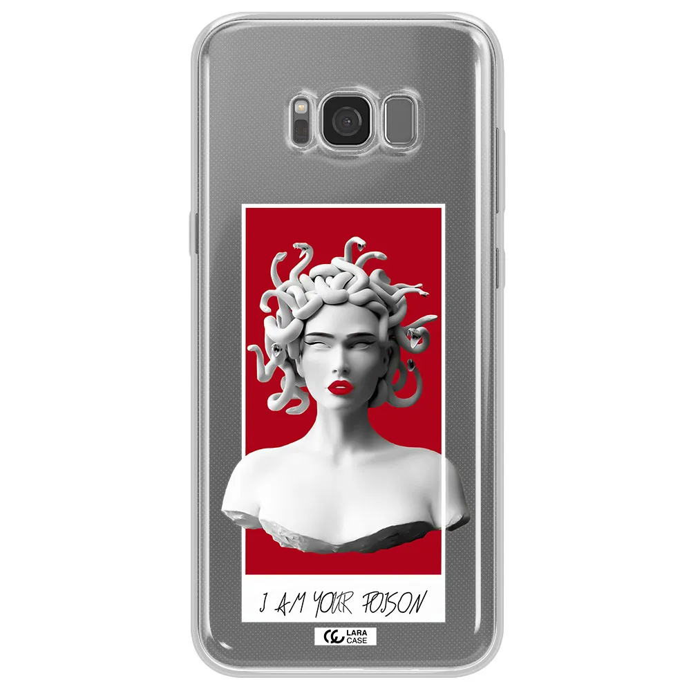 a statue of a woman with snakes on her head Samsung S8 Clear TPU Case