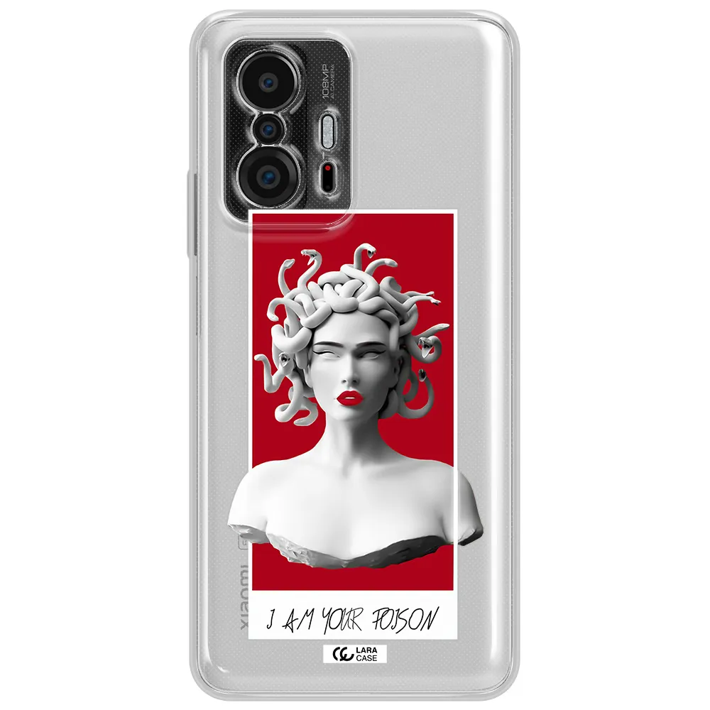 A Statue Of A Woman With Snakes On Her Head Xiaomi 11T Clear Tpu Case