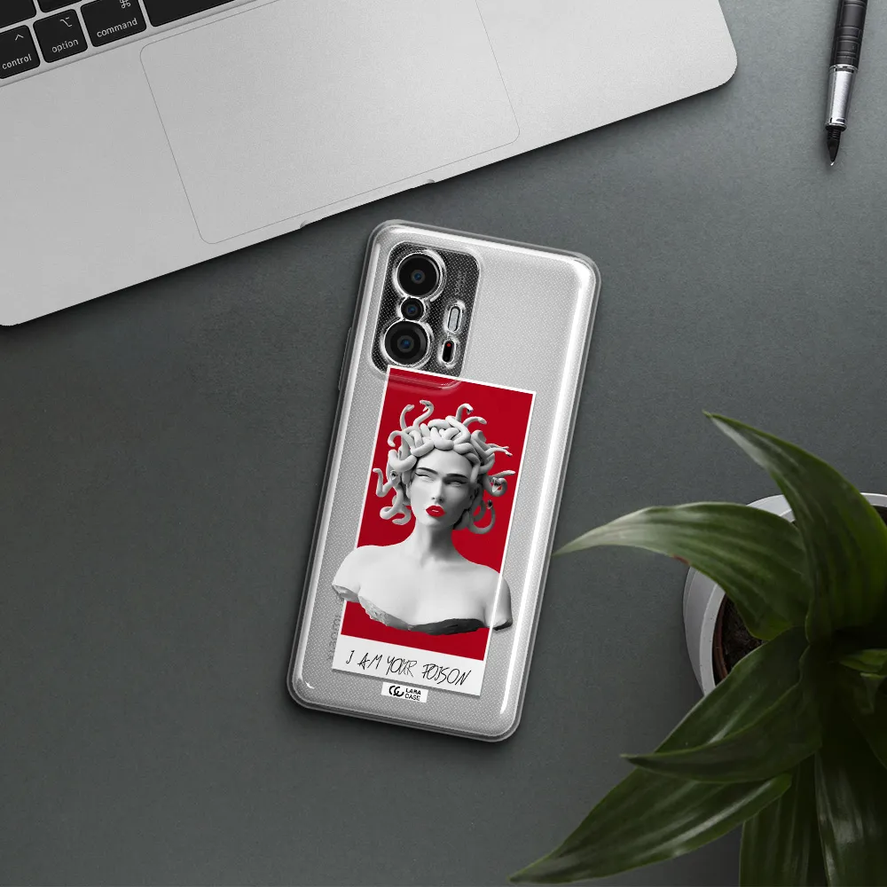 A Statue Of A Woman With Snakes On Her Head Xiaomi 11T Clear Tpu Case