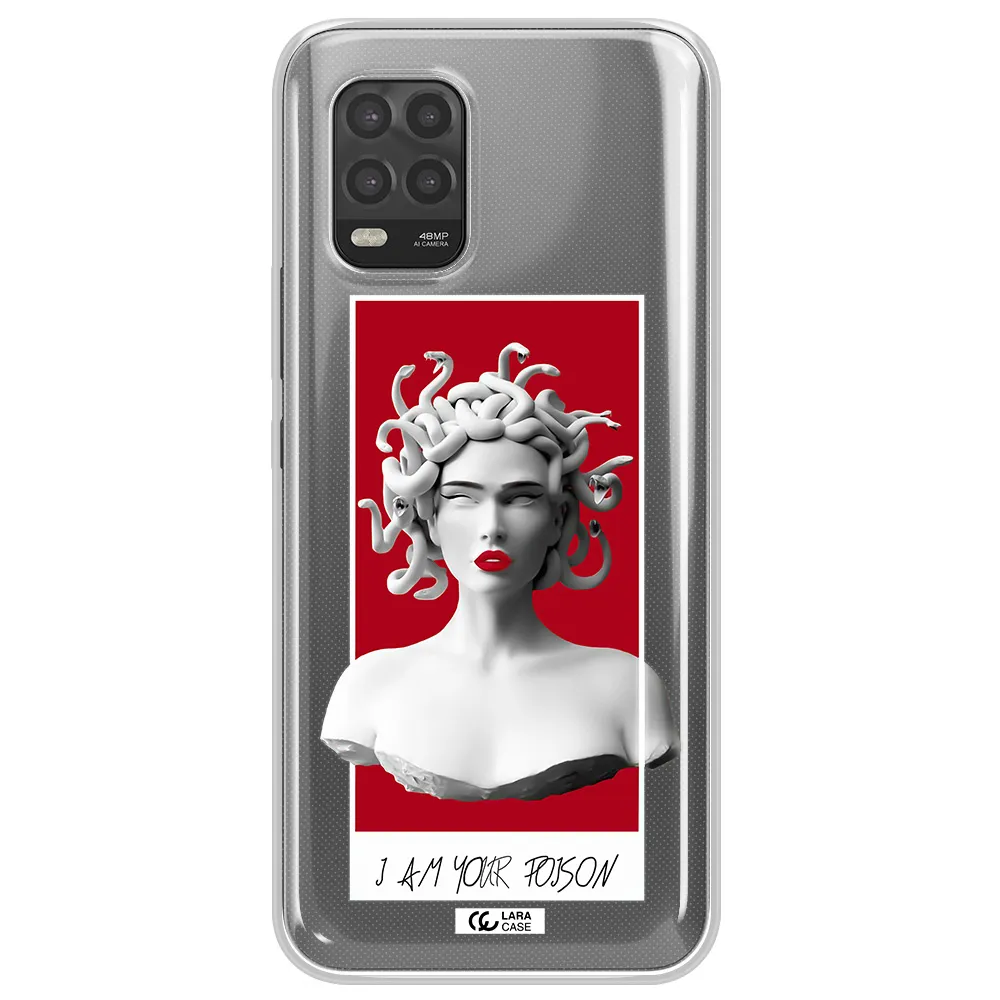 a statue of a woman with snakes on her head Xiaomi Mi 10 Lite Clear TPU Case