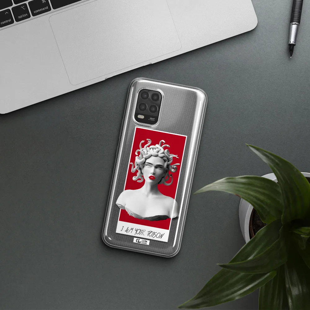 a statue of a woman with snakes on her head Xiaomi Mi 10 Lite Clear TPU Case