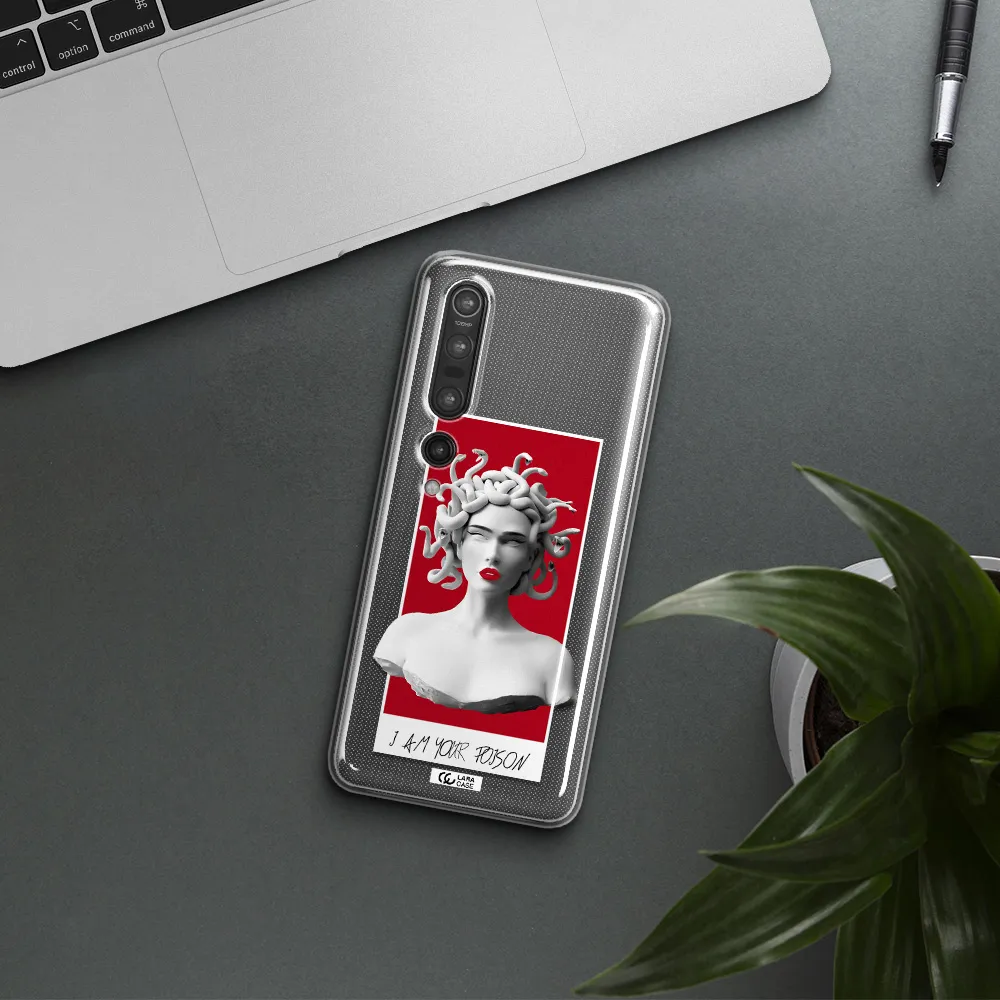a statue of a woman with snakes on her head Xiaomi Mi 10 Pro Clear TPU Case