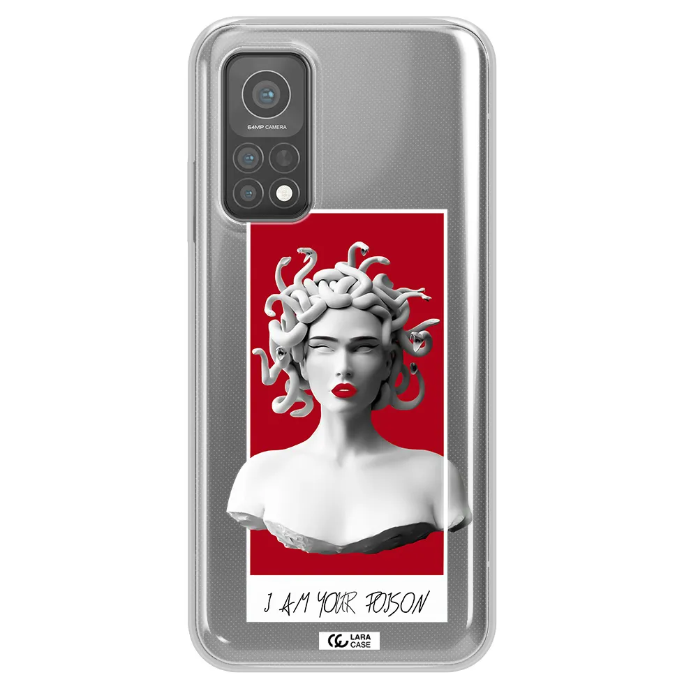 a statue of a woman with snakes on her head Xiaomi Mi 10 T Pro Clear TPU Case