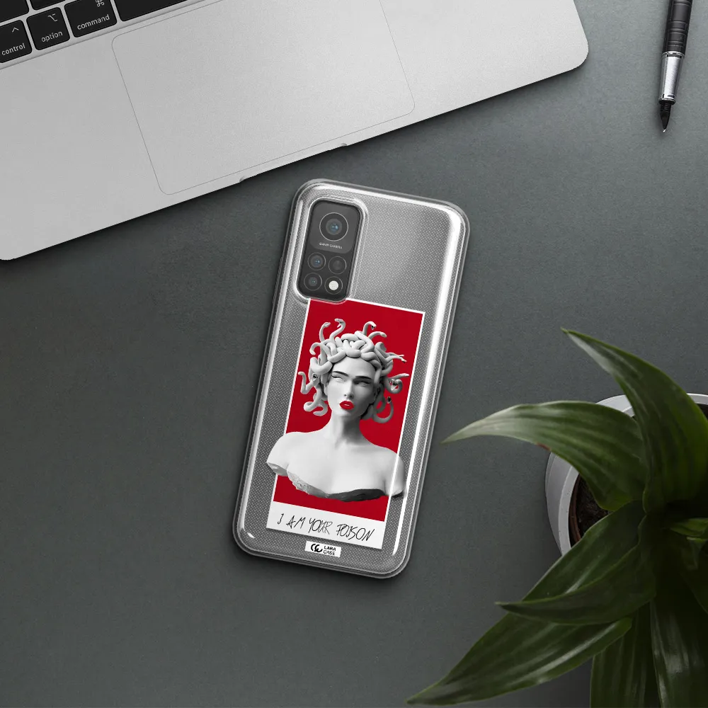 a statue of a woman with snakes on her head Xiaomi Mi 10 T Pro Clear TPU Case