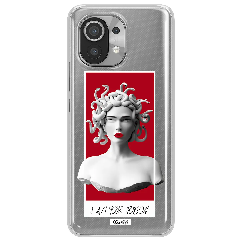 a statue of a woman with snakes on her head Xiaomi Mi 11 Clear TPU Case