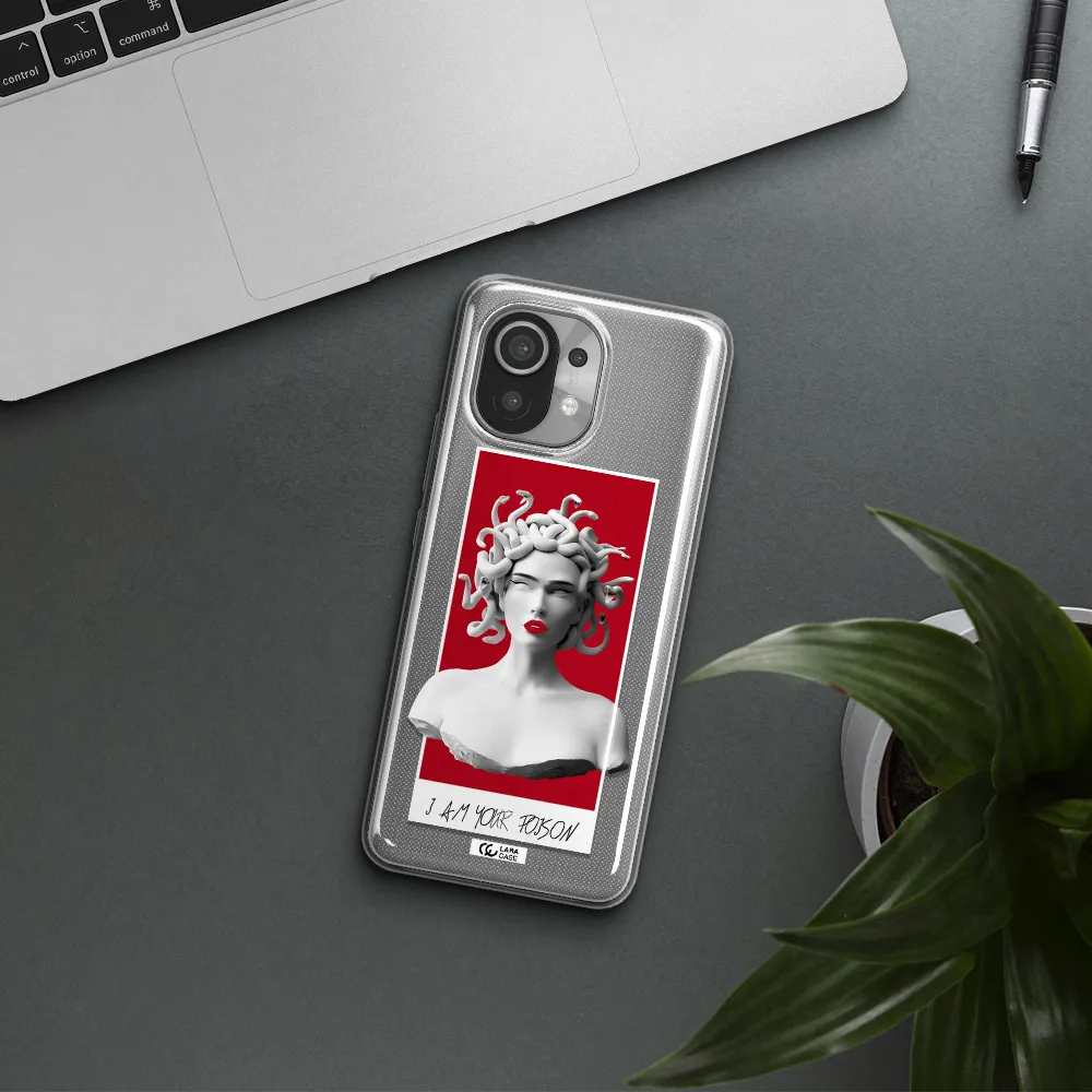 a statue of a woman with snakes on her head Xiaomi Mi 11 Clear TPU Case