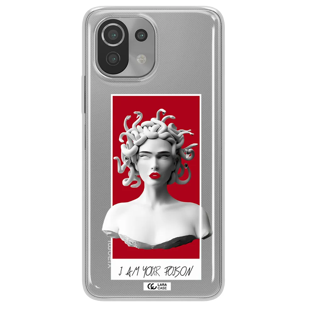 a statue of a woman with snakes on her head Xiaomi Mi 11 Lite Clear TPU Case