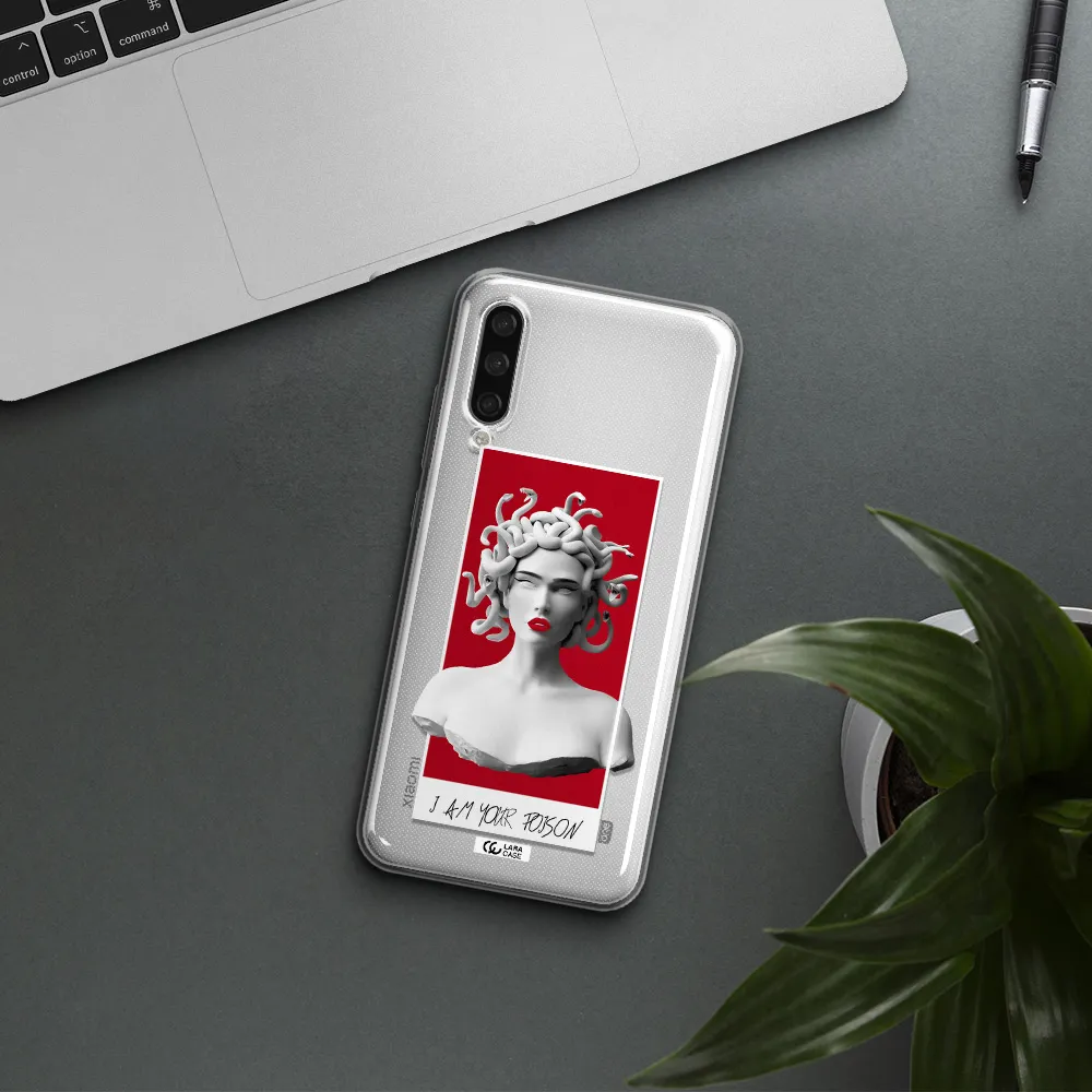 A Statue Of A Woman With Snakes On Her Head Xiaomi Mi A3 Clear Tpu Case