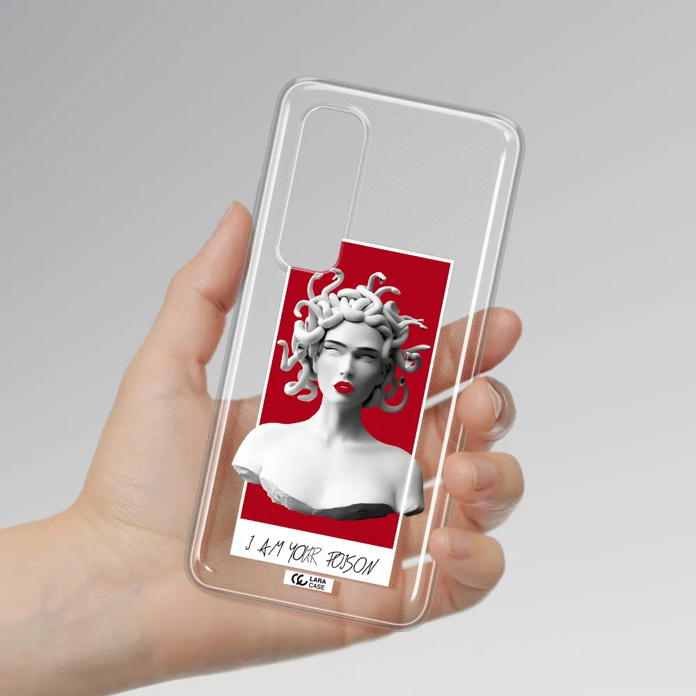 a statue of a woman with snakes on her head Xiaomi Mi Note 10 Lite Clear TPU Case