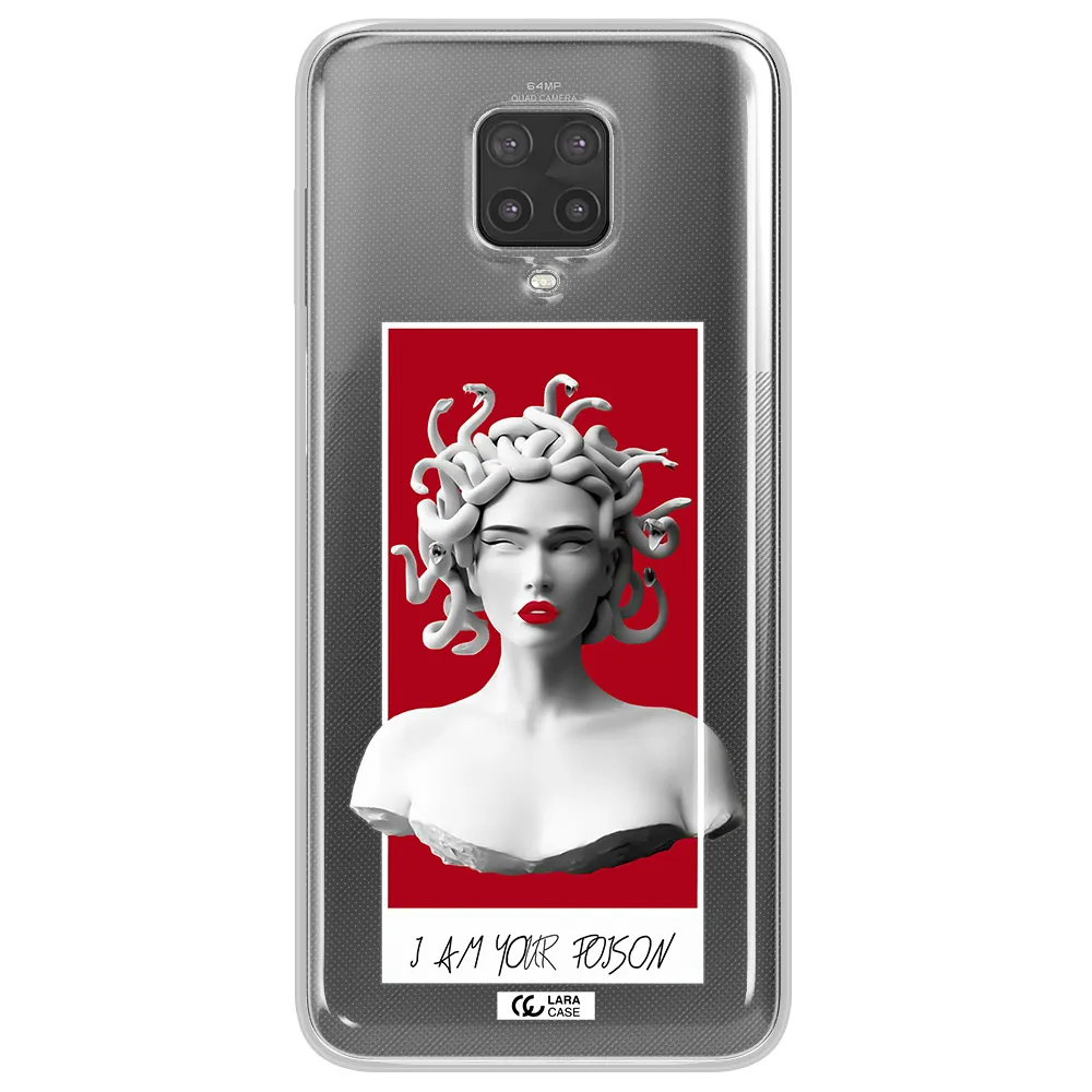 a statue of a woman with snakes on her head Xiaomi Note 9 Pro Clear TPU Case