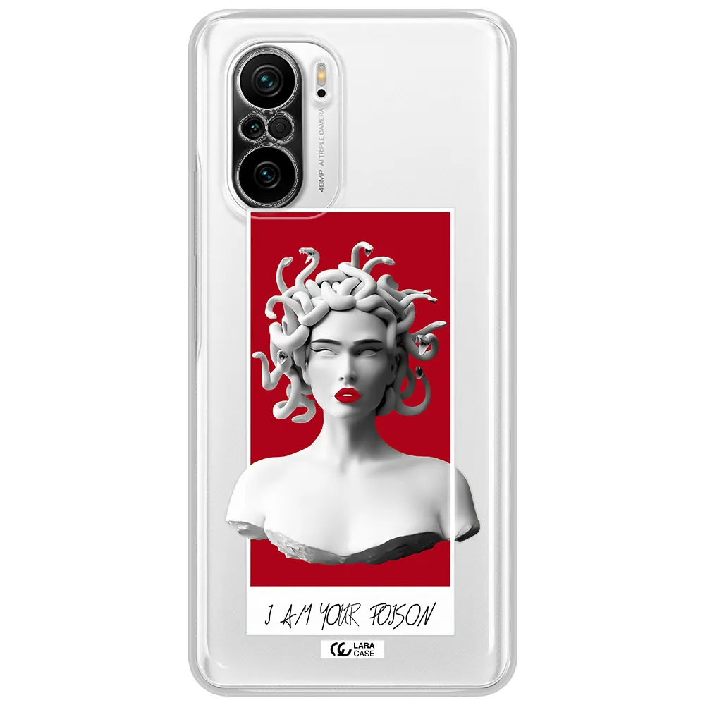A Statue Of A Woman With Snakes On Her Head Xiaomi Poco F3 Clear Tpu Case