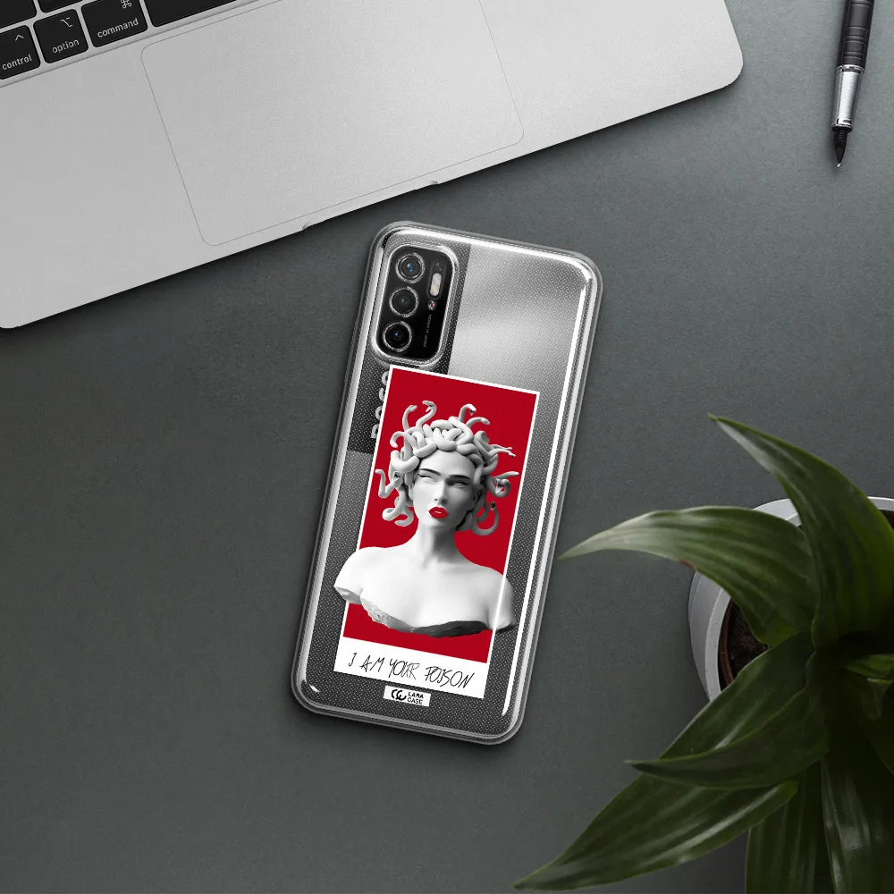 A Statue Of A Woman With Snakes On Her Head Xiaomi Poco M4 Pro 5G Clear Tpu Case