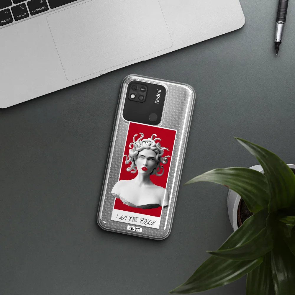 a statue of a woman with snakes on her head Xiaomi Redmi 10A Clear TPU Case