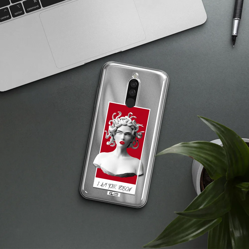 A Statue Of A Woman With Snakes On Her Head Xiaomi Redmi 8 Clear Tpu Case