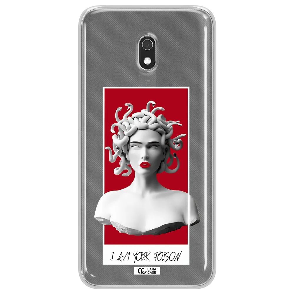 a statue of a woman with snakes on her head Xiaomi Redmi 8A Clear TPU Case