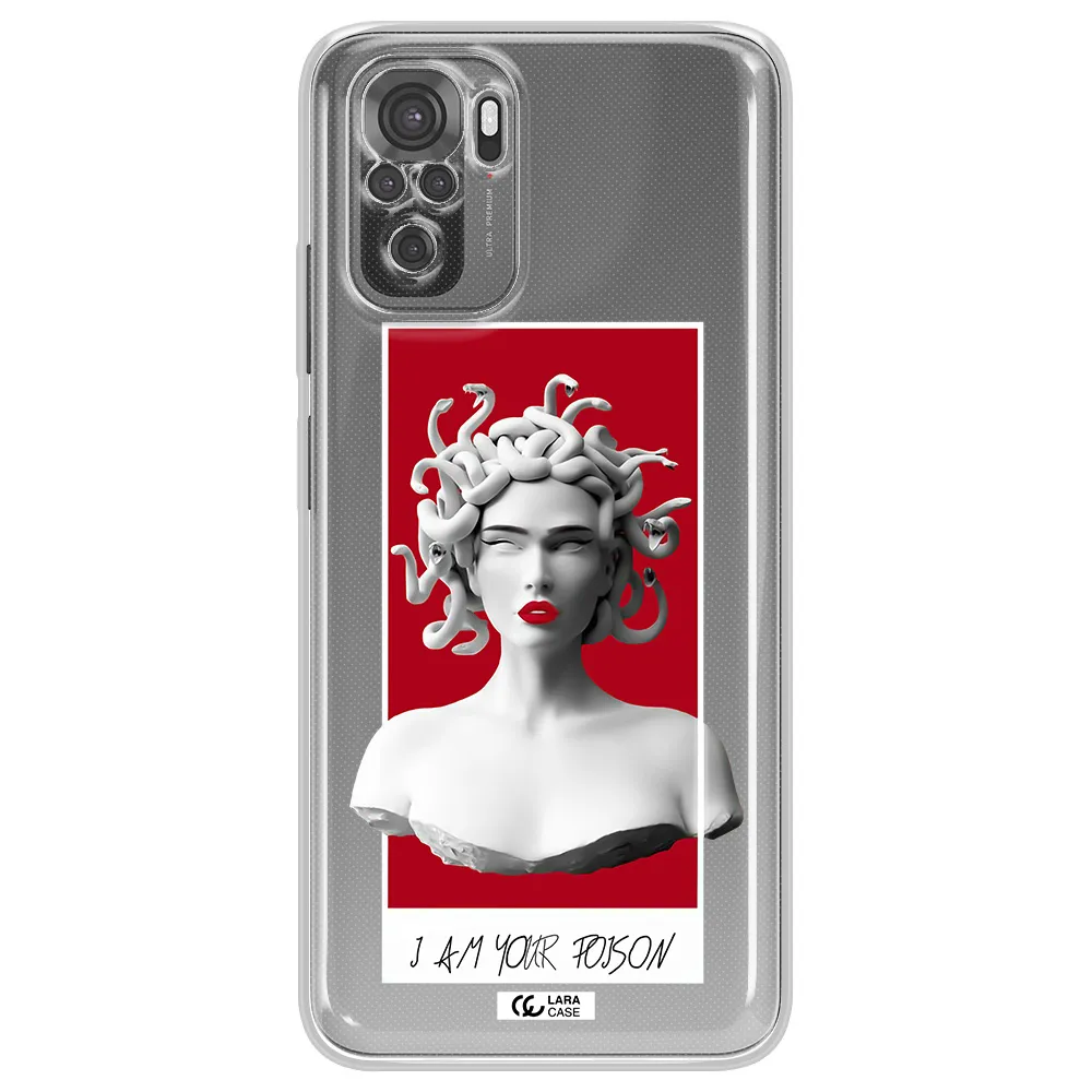 A Statue Of A Woman With Snakes On Her Head Xiaomi Redmi Note 10S Clear Tpu Case