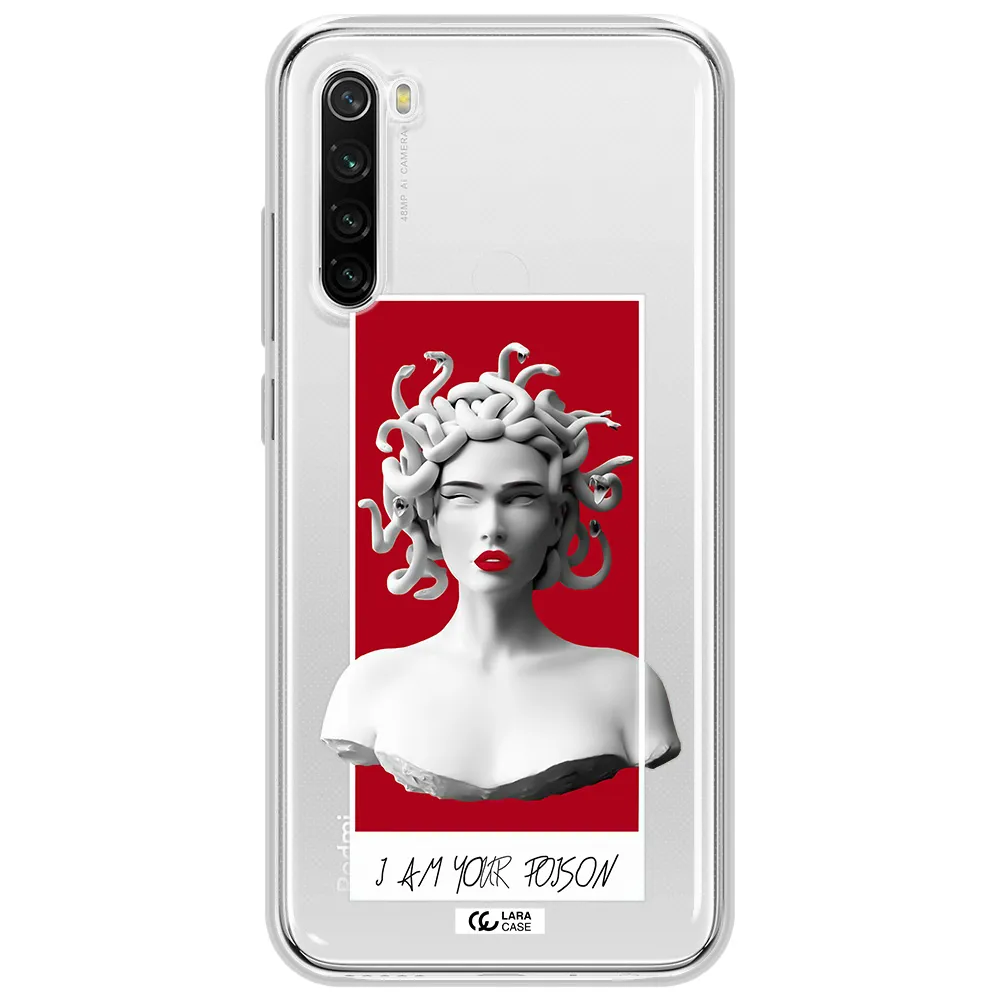A Statue Of A Woman With Snakes On Her Head Xiaomi Redmi Note 8T Clear Tpu Case