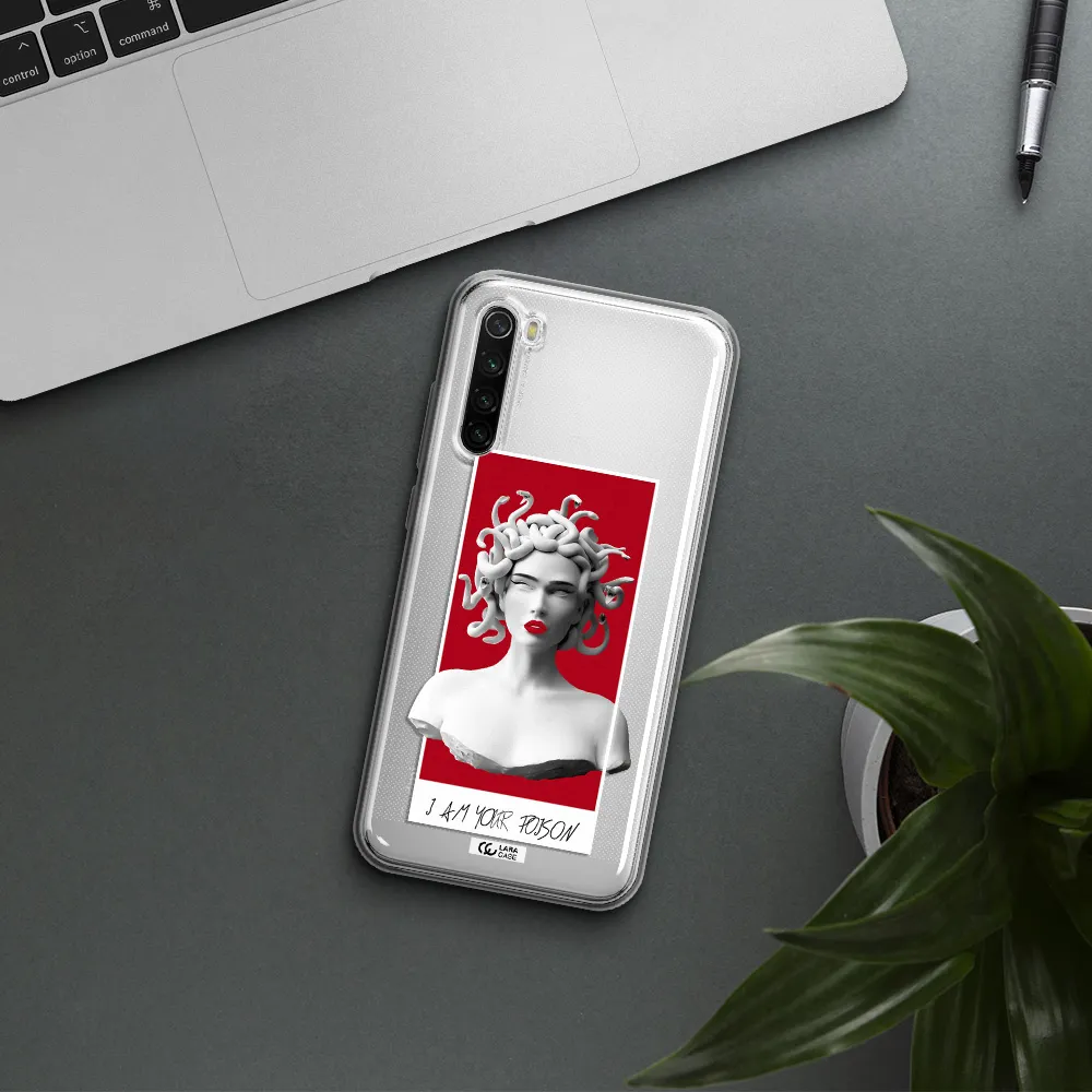 A Statue Of A Woman With Snakes On Her Head Xiaomi Redmi Note 8T Clear Tpu Case