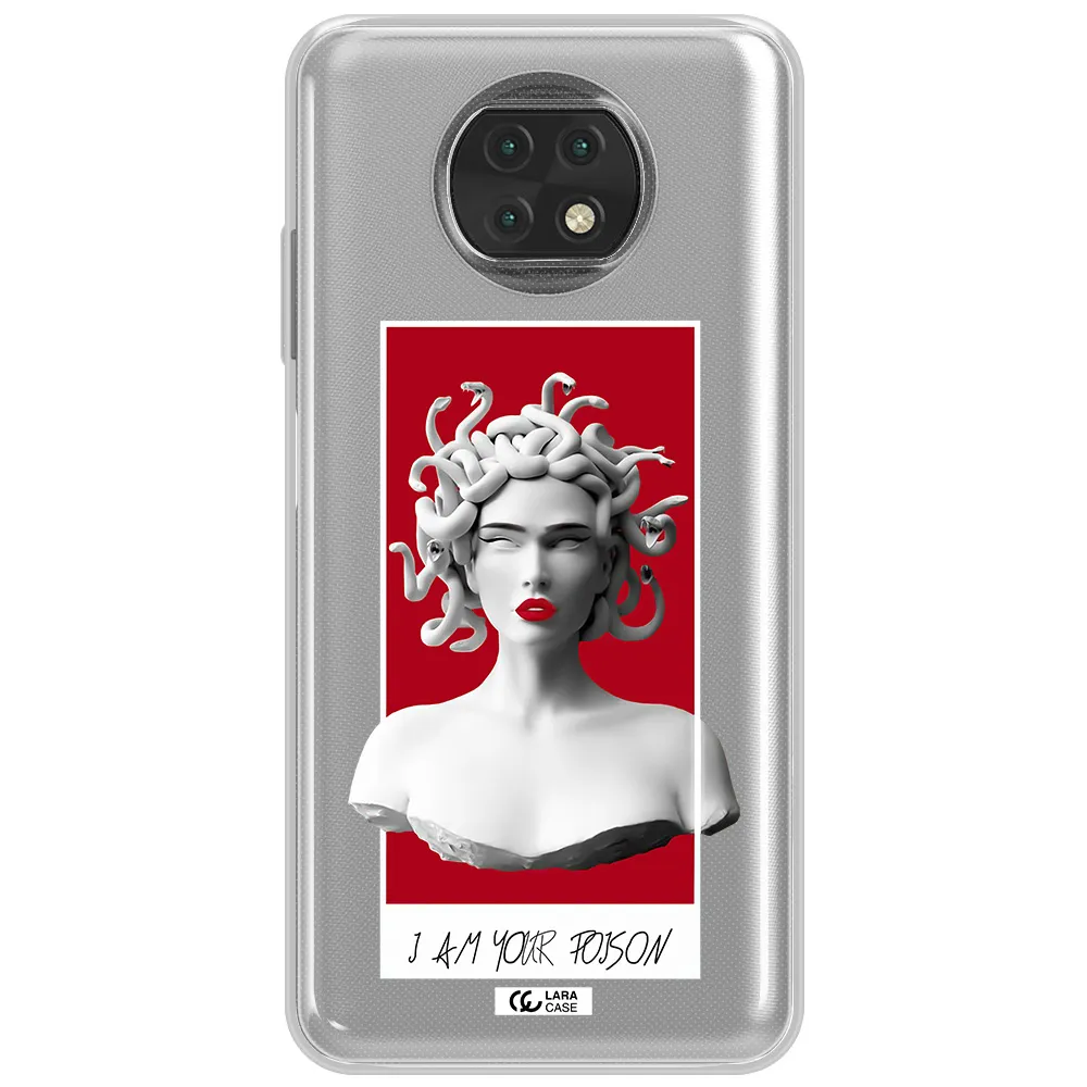 A Statue Of A Woman With Snakes On Her Head Xiaomi Redmi Note 9T Clear Tpu Case