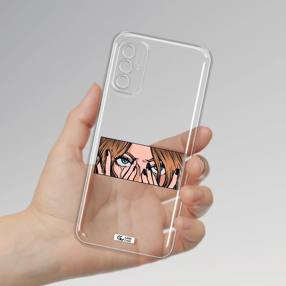 A Cartoon Of A Woman Holding Her Eyes Xiaomi Poco M3 Pro Clear Tpu Case