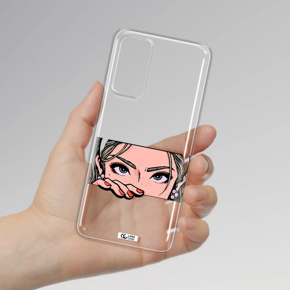 A Cartoon Of A Woman's Face Xiaomi Note 11 Pro Clear Tpu Case