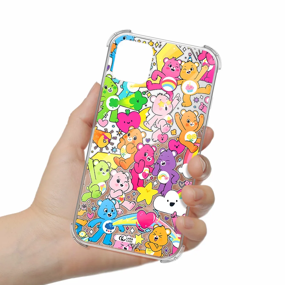 a pattern of cartoon bears Apple iPhone 11 Clear PC Case