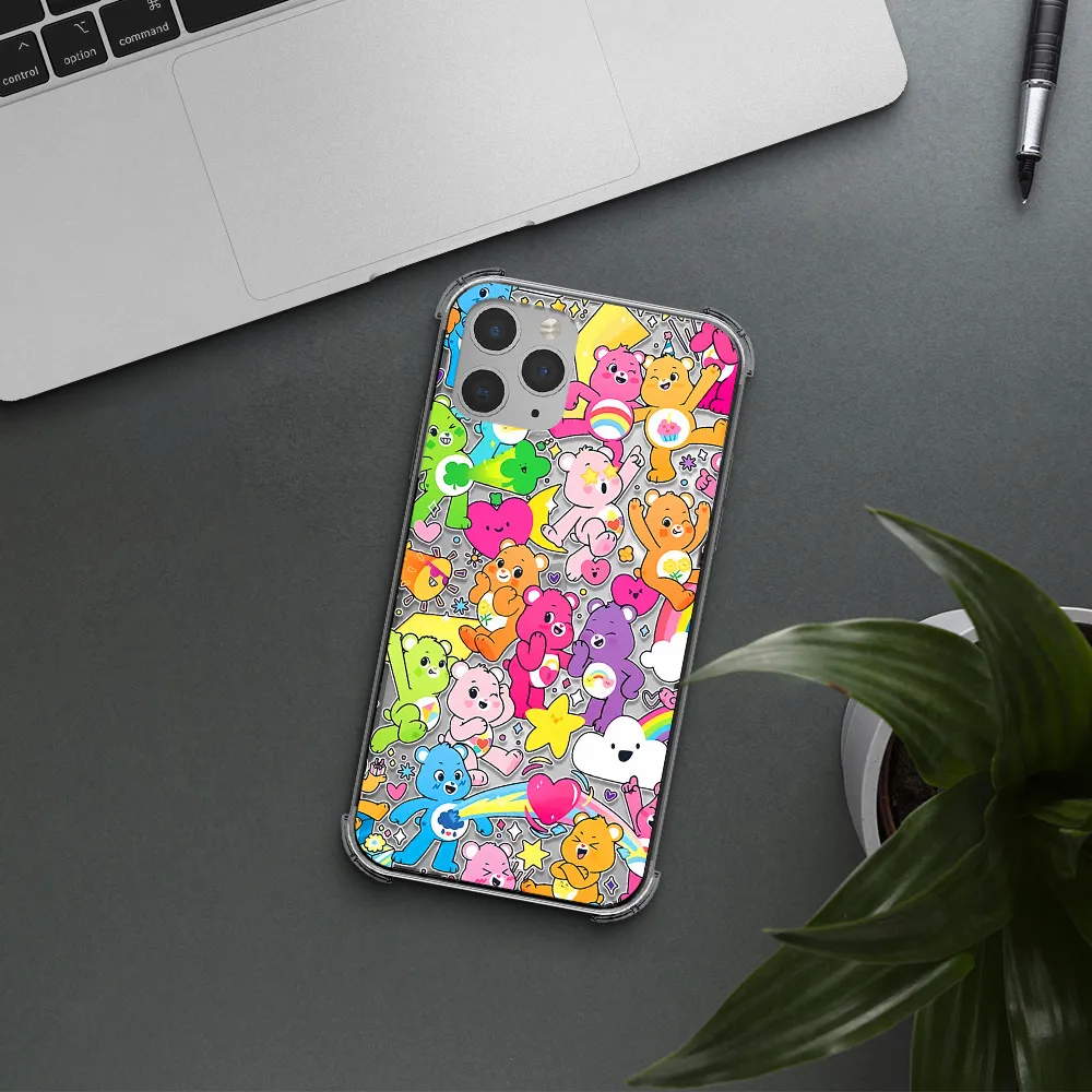 a pattern of cartoon bears Apple iPhone 11 pro max Clear PC Case