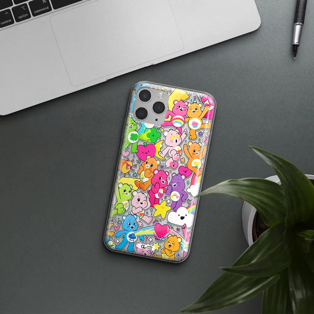 a pattern of cartoon bears Apple iPhone 11 pro max Clear TPU Case