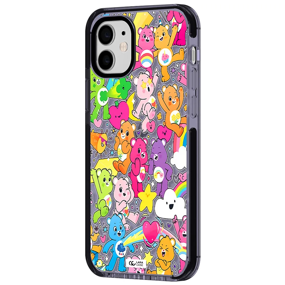 a pattern of cartoon bears Apple iPhone 12 impact Lilac Case