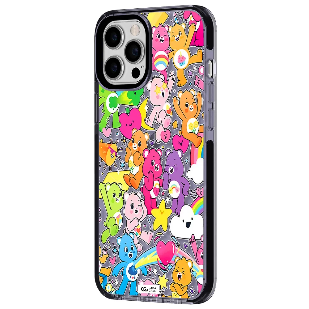 a pattern of cartoon bears Apple iPhone 12 pro max impact Lilac Case