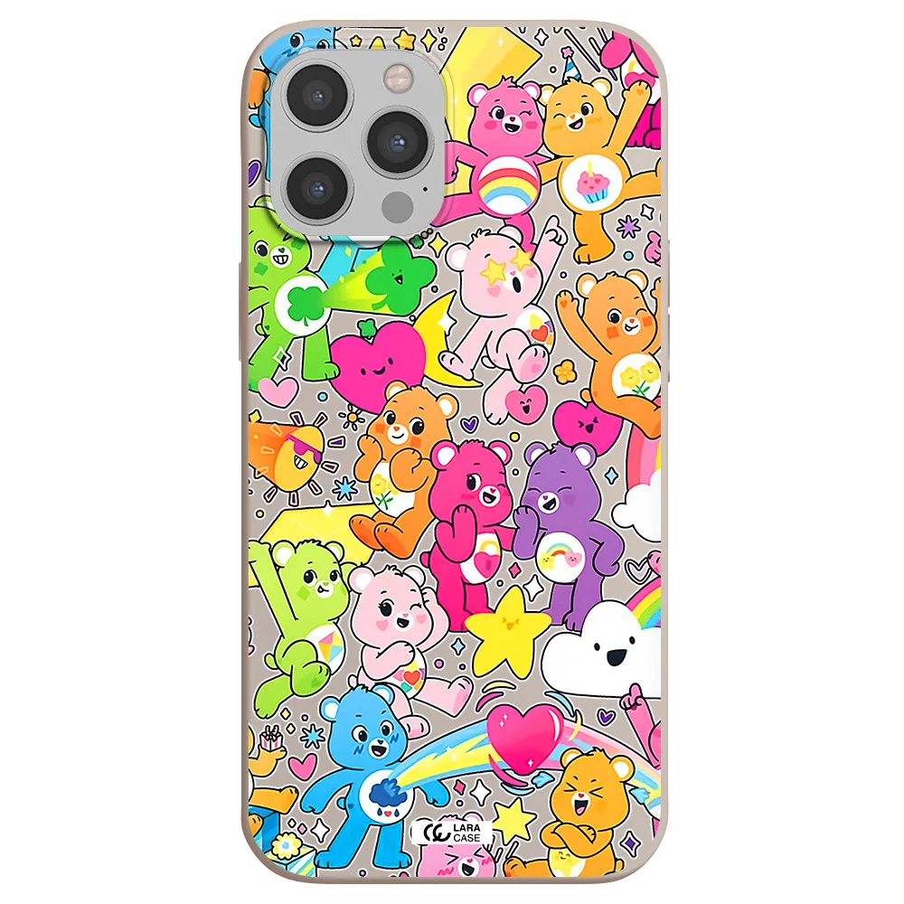a pattern of cartoon bears Apple iPhone 12 pro Silicone Stone Case