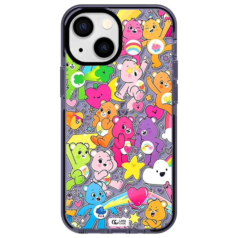 a pattern of cartoon bears Apple iPhone 13 mini impact Lilac Case