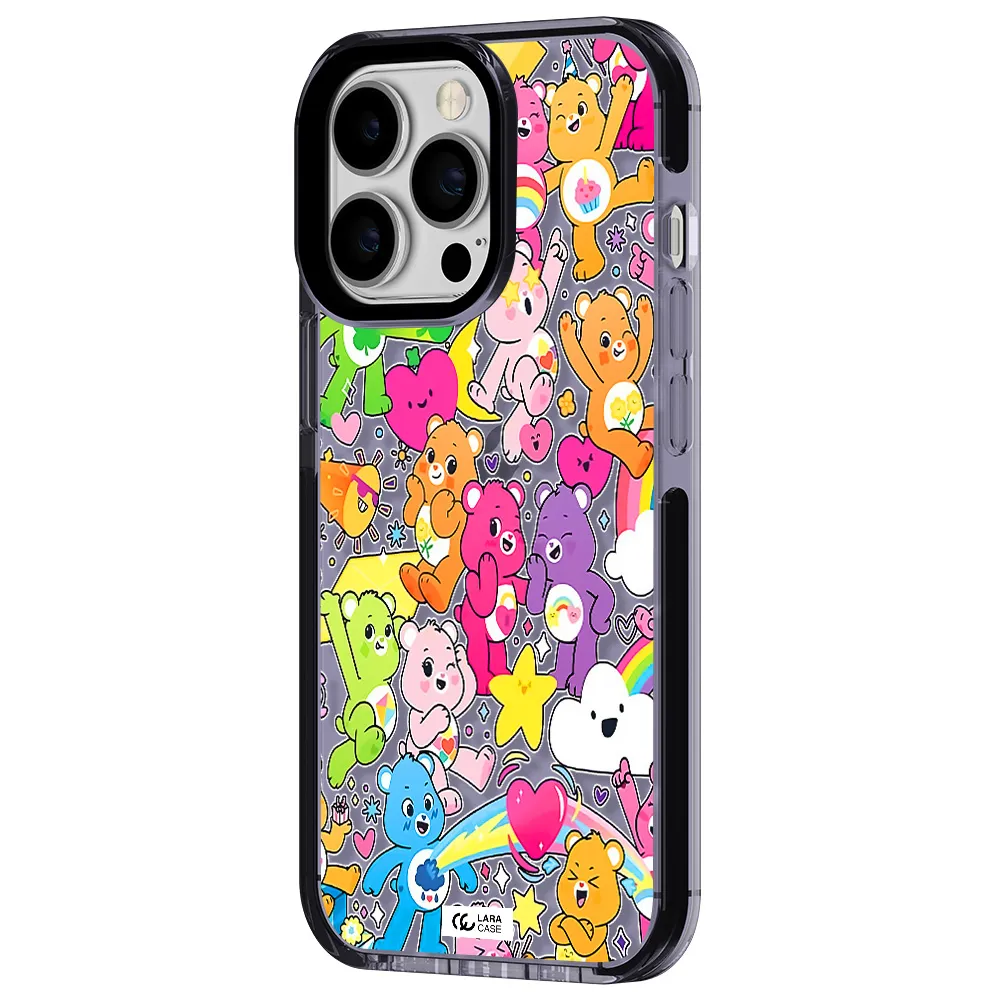 a pattern of cartoon bears Apple iPhone 13 Pro impact Lilac Case