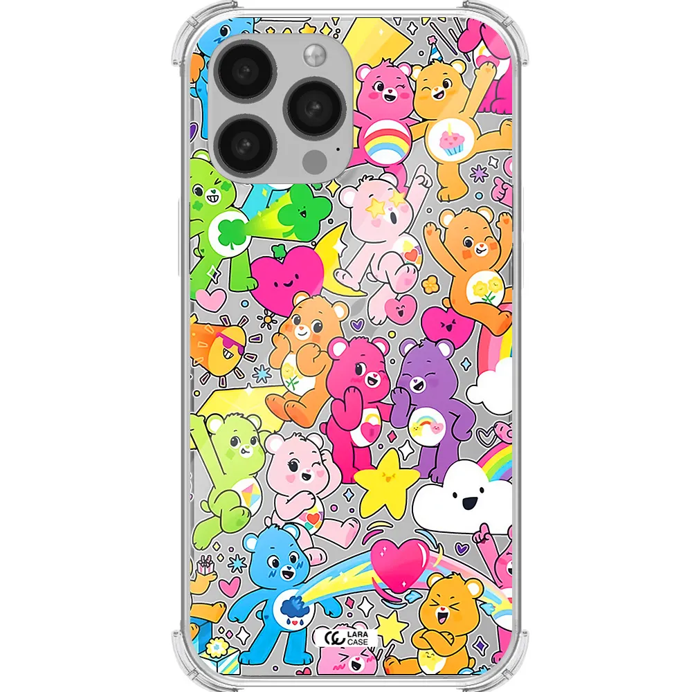 a pattern of cartoon bears Apple iPhone 13 Pro Max Clear PC Case
