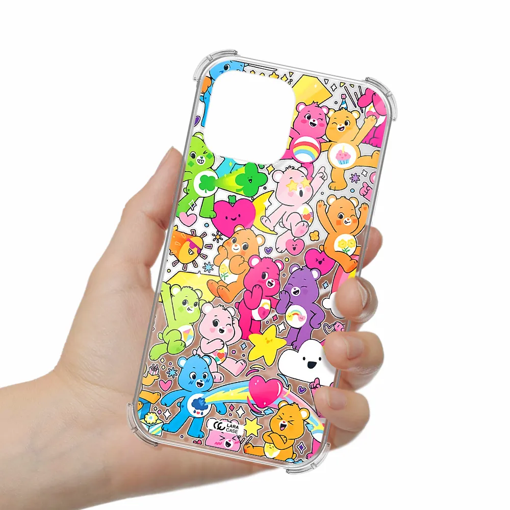 a pattern of cartoon bears Apple iPhone 13 Pro Max Clear PC Case